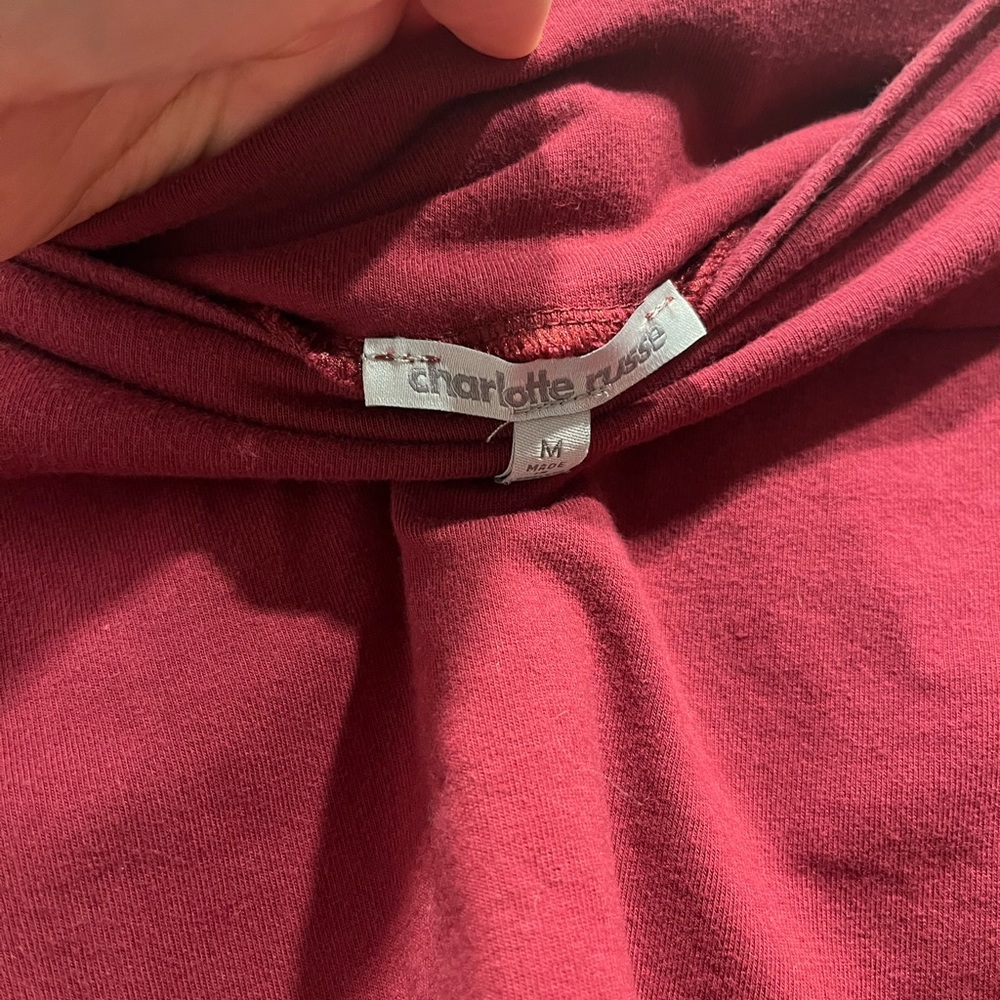 Charlotte Russe Maroon Mini Skirt Size M Y2K Mini Skirt - Picture 3 of 4